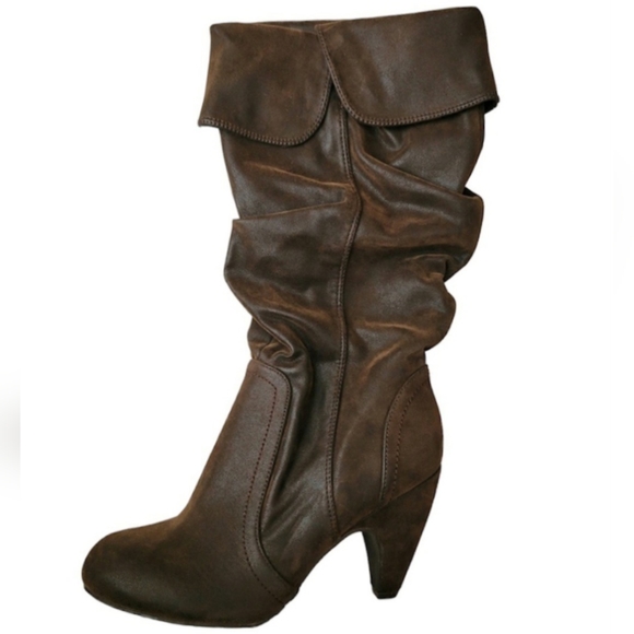 Coconuts by Matisse Shoes - Coconuts | Faux Suede Scrunch Boots NEW | Brown 7 1/2 Women's